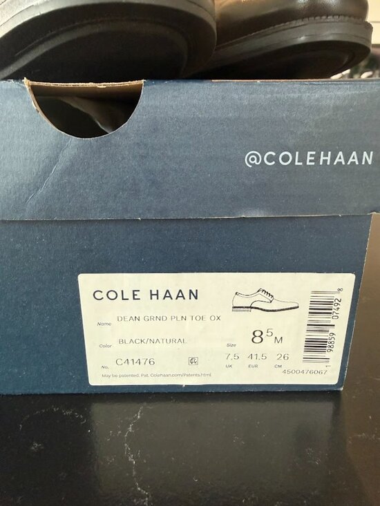 NEW IN BOX Cole Haan Dean Plan Toe Leather Derby | Men\'s Size 8.5